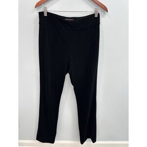Crazy Larry Black Stretch Velvet Pants Womens 8 Pull On Straight Leg